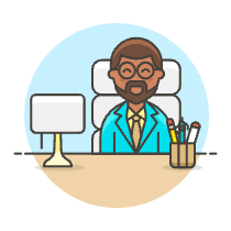Boss Sit 3 3 Illustration from UX Colors Set
