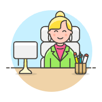 Boss Sit 3 4 Illustration from UX Colors Set