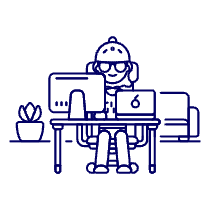 Employee Sit 1 6 Illustration from UX Line Set