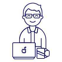 Employee Sit 4 1 Illustration from UX Line Set