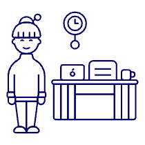 Employee Stand 2 4 Illustration from UX Line Set