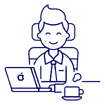 Manager Sit 2 1 Illustration from UX Line Set