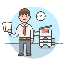 Photocopy Employee 1 Illustration from UX Colors Set
