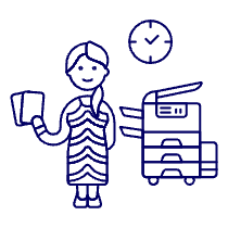 Photocopy Employee 2 Illustration from UX Line Set