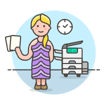 Photocopy Employee 2 Illustration from UX Colors Set