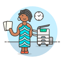 Photocopy Employee 4 Illustration from UX Colors Set