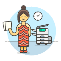 Photocopy Employee 6 Illustration from UX Colors Set