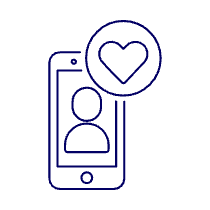 Dating Application 1 Illustration from UX Line Set