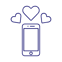 Dating Application 3 Illustration from UX Line Set