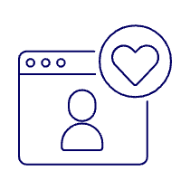 Dating Website Window Illustration from UX Line Set
