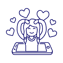Online Dating 1 6 Illustration from UX Line Set