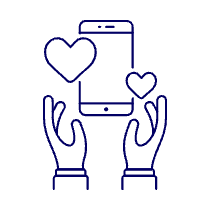 Online Dating Hand 1 Illustration from UX Line Set