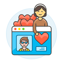 Online Dating Like 1 6 Illustration from UX Colors Set