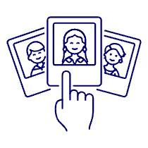 Online Dating Pick 1 Illustration from UX Line Set