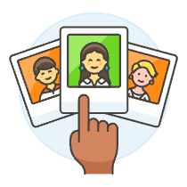 Online Dating Pick 3 Illustration from UX Colors Set