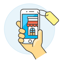 Phone App Shop 2 2 Illustration from UX Colors Set