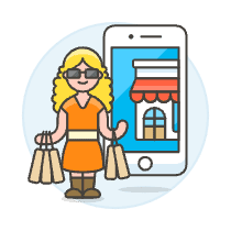 Phone App Shop 3 1 Illustration from UX Colors Set