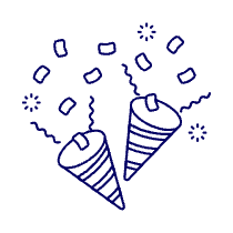 Celebration Confentti Illustration from UX Line Set