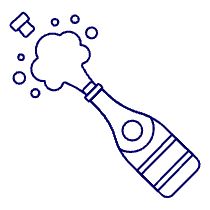 Champagne Celebration 2 Illustration from UX Line Set