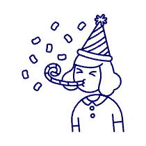 Party Horn 1 Illustration from UX Line Set