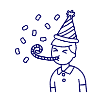 Party Horn 4 Illustration from UX Line Set