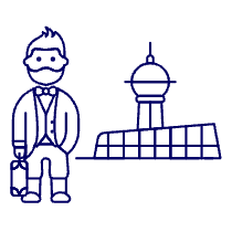 Airport Passenger 1 Illustration from UX Line Set