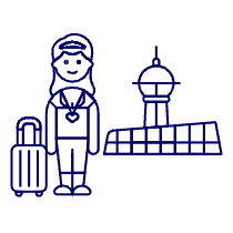 Airport Passenger 4 Illustration from UX Line Set