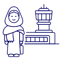 Airport Passenger 8 Illustration from UX Line Set