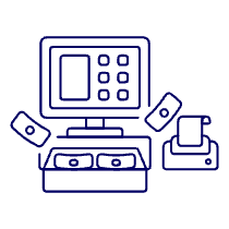 Cashier Open Illustration from UX Line Set