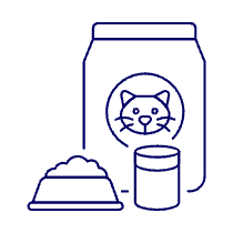 Cat Food Bag Illustration from UX Line Set