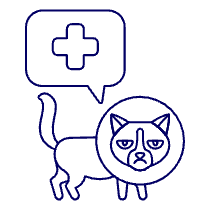 Cat Visit Vet Illustration from UX Line Set