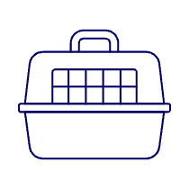 Pet Carrier Cage Illustration from UX Line Set