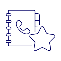 Phone Book Favorite Illustration from UX Line Set