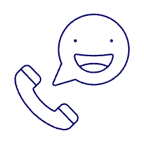Call Smiley Illustration from UX Line Set