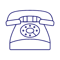 Vintage Telephone Illustration from UX Line Set