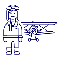 Pilot And Propeller 1 Illustration from UX Line Set