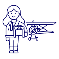 Pilot And Propeller 4 Illustration from UX Line Set