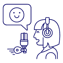 Podcast Happy 4 Illustration from UX Line Set