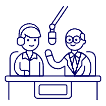 Podcast Inreview 1 Illustration from UX Line Set