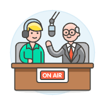 Podcast Inreview 1 Illustration from UX Colors Set