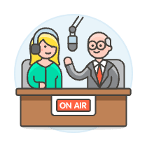 Podcast Inreview 2 Illustration from UX Colors Set