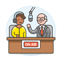 Podcast Inreview 4 Illustration from UX Colors Set