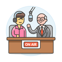 Podcast Inreview 5 Illustration from UX Colors Set