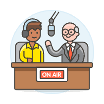 Podcast Inreview 6 Illustration from UX Colors Set