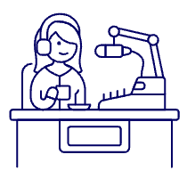Podcast On Air 4 Illustration from UX Line Set