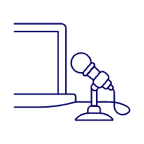 Podcast Broadcast 2 Illustration from UX Line Set