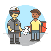 Driving Infraction 3 Illustration from UX Colors Set
