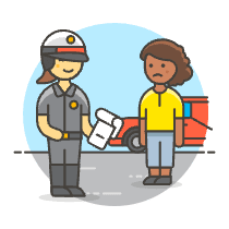 Driving Infraction 6 Illustration from UX Colors Set