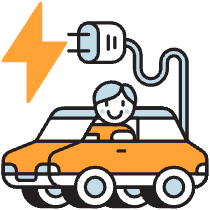 Electric Car With A Plug Illustration from Porto Duotone Set