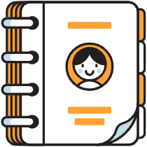 Phone Book Illustration from Porto Duotone Set